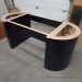 Mahogany and Black 108 x 54 Boardroom Table